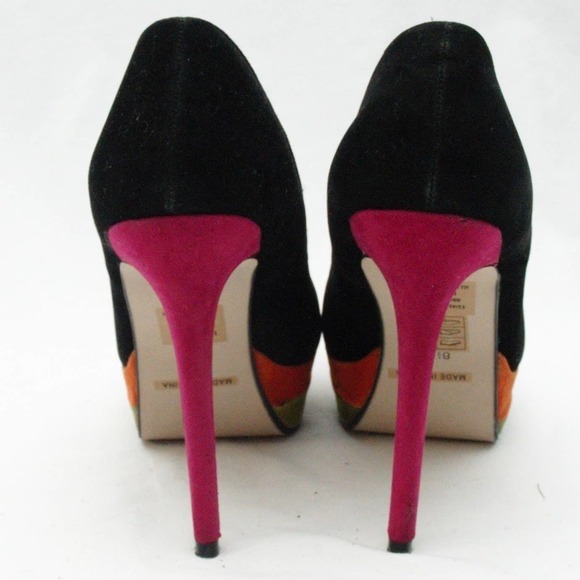 PIERRE Dumas Suede Platform Pump Heel Stiletto Size 8.5 - Picture 4 of 8